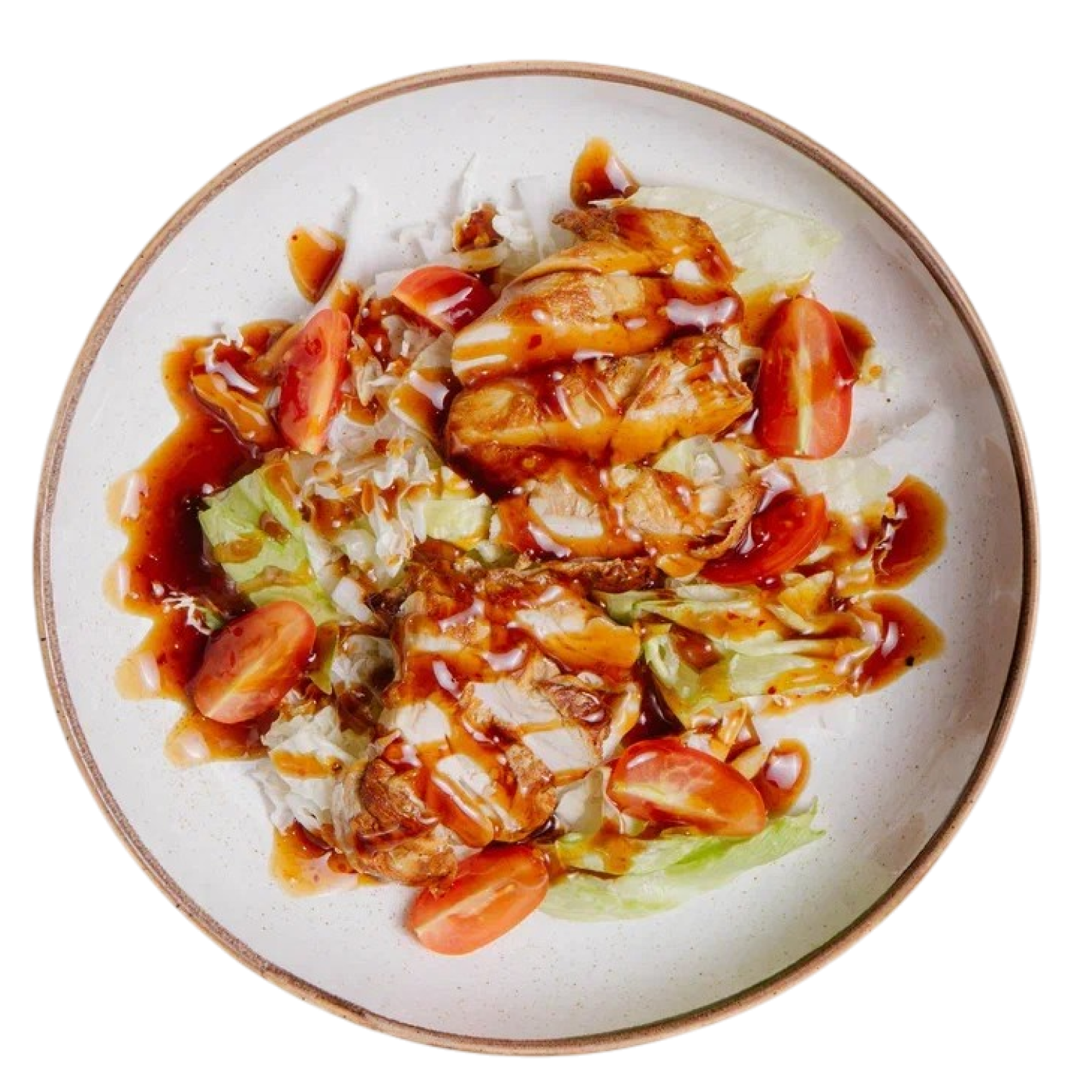 Салат с курицей терияки